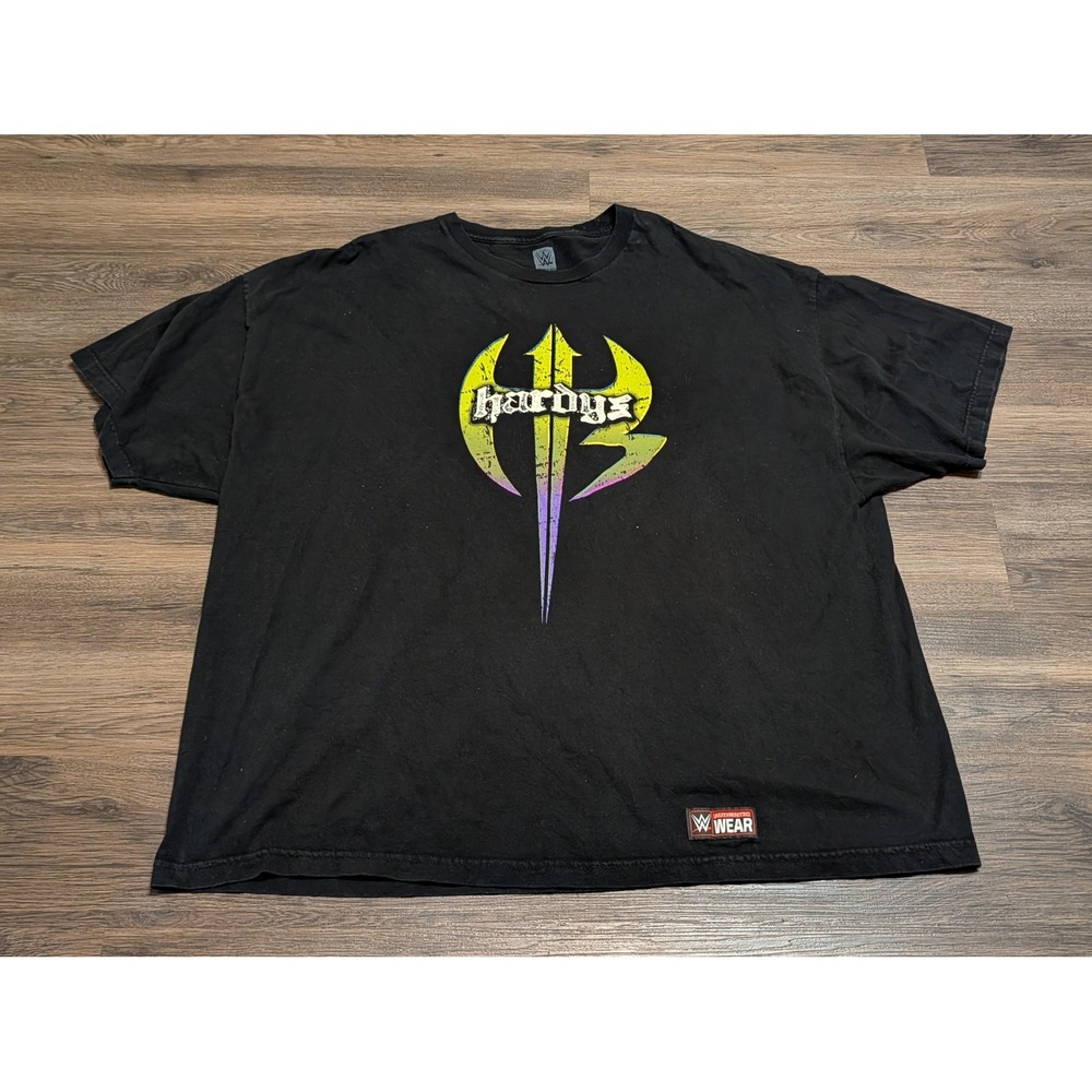 WWE Authentic The Hardy Boyz Graphic T-Shirt Mens 4XL Black Matt Jeff Hardy